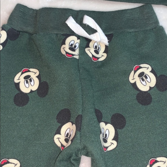 Disney Mickey Mouse Dark Green 2 pc. Jogger Set 3-6M - Picture 5 of 9